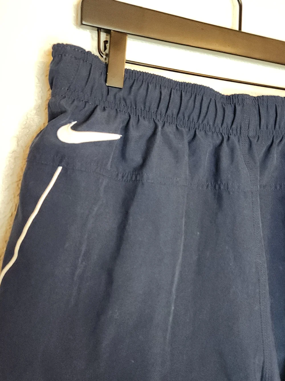 Vintage Nike Mens L Faded Travis Scott Big Swoosh Above Knee Lined Cargo Shorts